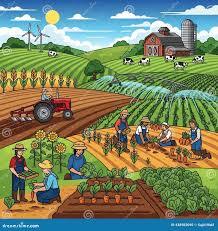 Students farming